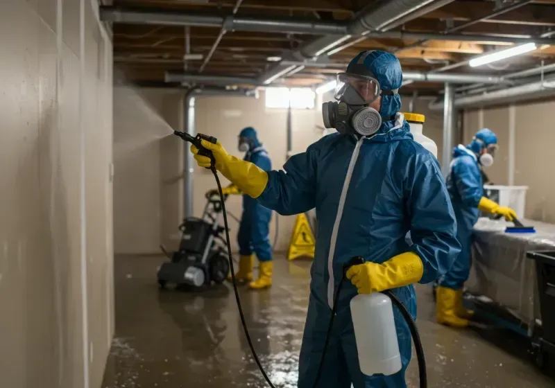 Basement Sanitization and Antimicrobial Treatment process in Raytown, MO