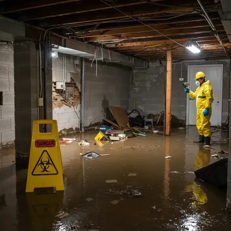 Flooded Basement Electrical Hazard in Raytown, MO Property